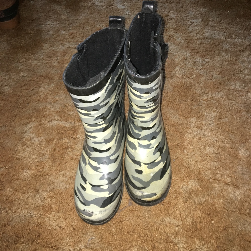 Boys Camo Rain Boots